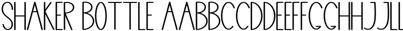 Shaker Bottle font