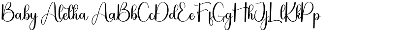 Baby Aletha font