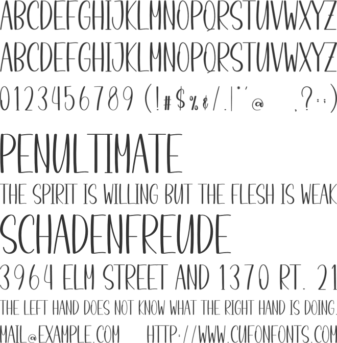 Saturday Comeback font preview