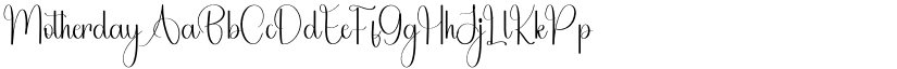 Motherday font