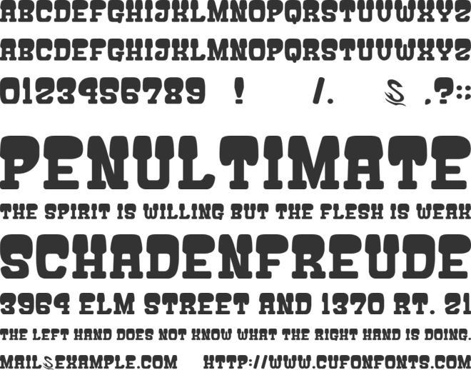 Atama Serif G font preview