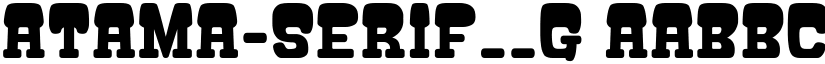 Atama Serif G font download
