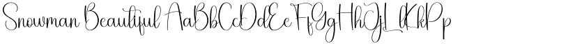 Snowman Beautiful font