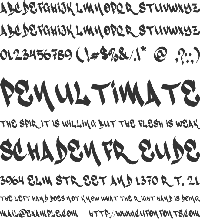 Darksite font preview