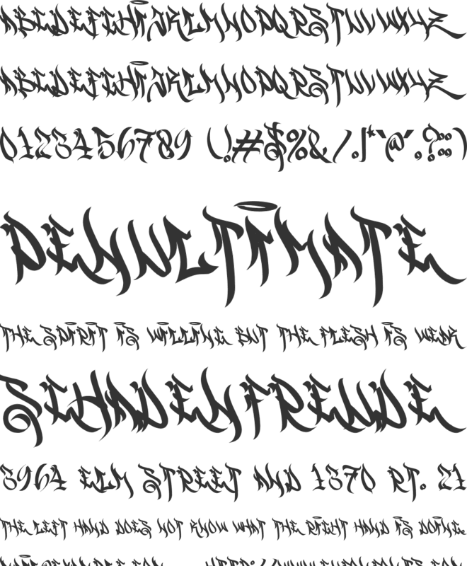 Dragon Brothers font preview