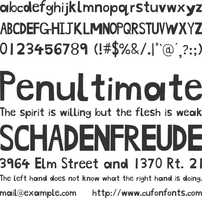 Learninglings font preview