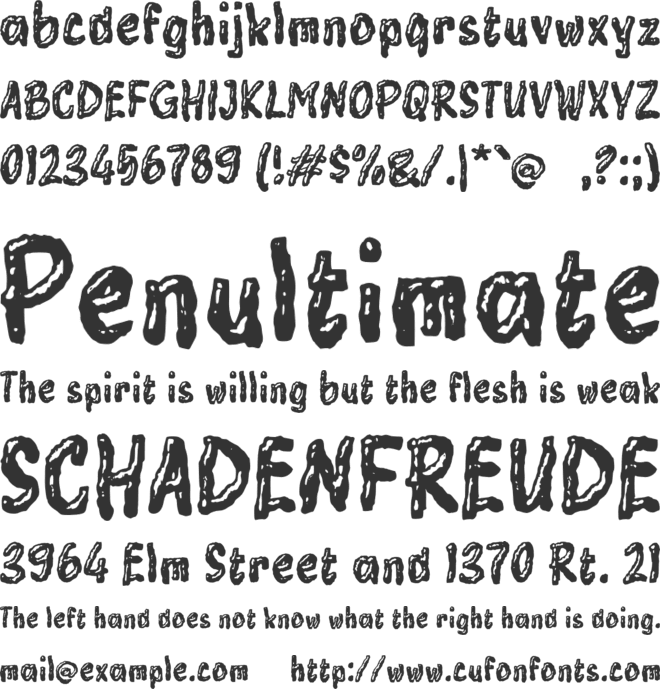 Wamenta font preview