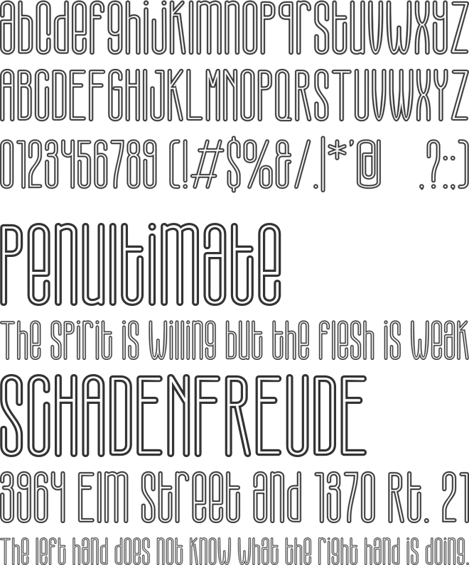 Pareto font preview