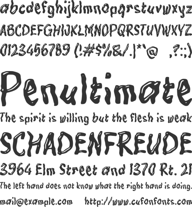 Walingar font preview