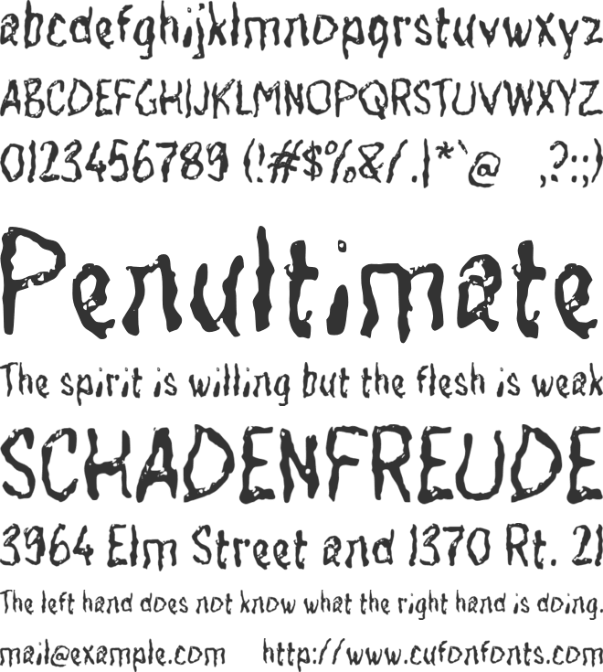 Wanape font preview