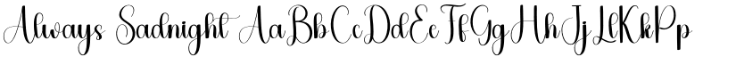 Always Sadnight font