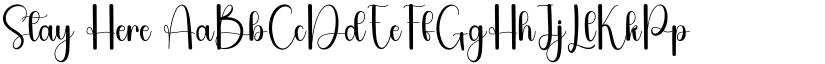 Stay Here font