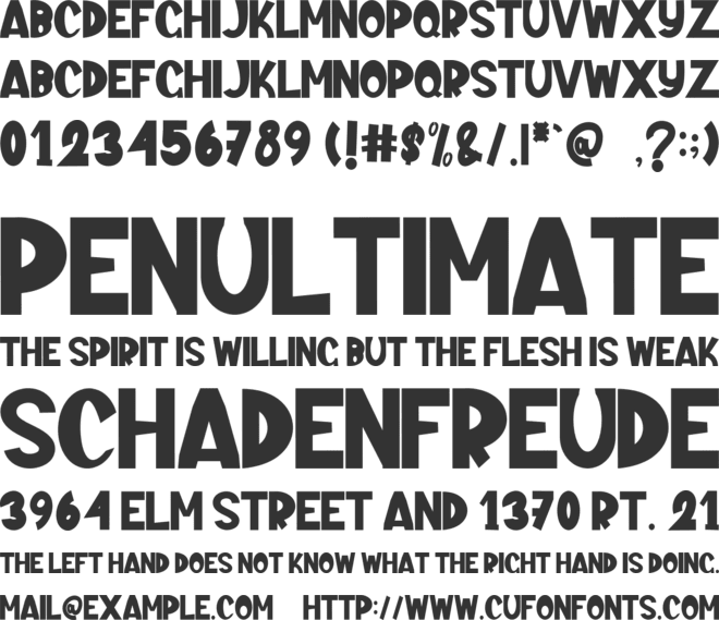 Almond Oil font preview