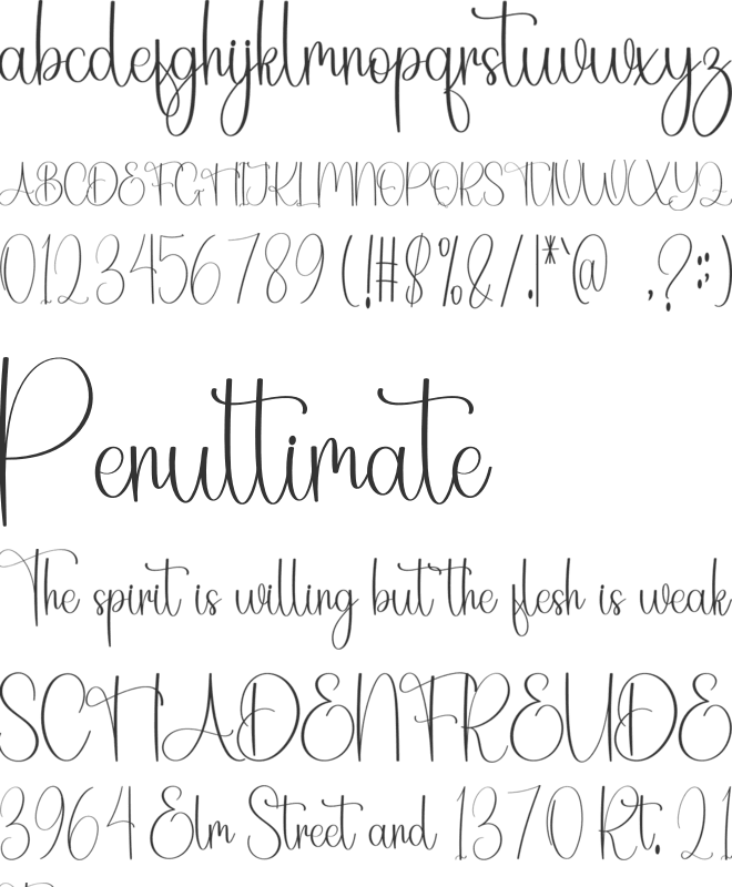 Twilight Farmhouse font preview
