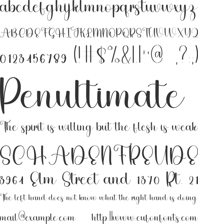 Darling Fantasy font preview