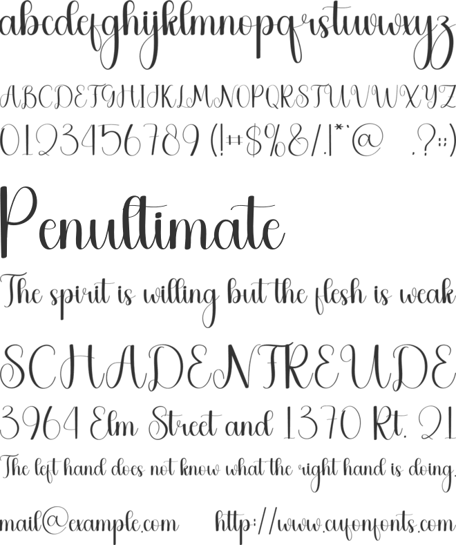 Homeparty font preview