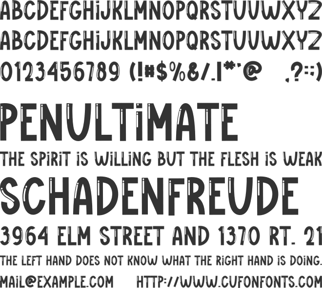 Mama Chubby font preview