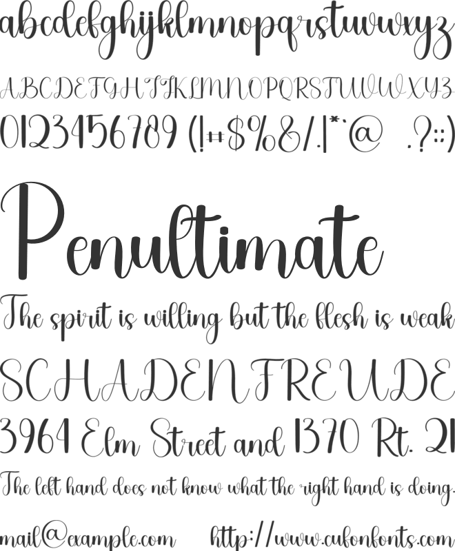Sunlight Cute font preview
