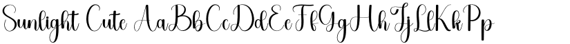 Sunlight Cute font