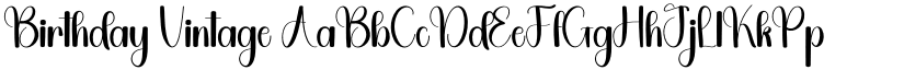 Birthday Vintage font