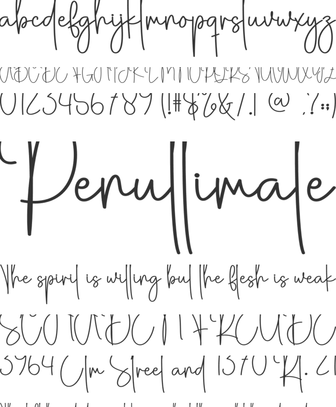 Snow Southine font preview