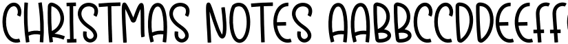 Christmas Notes font