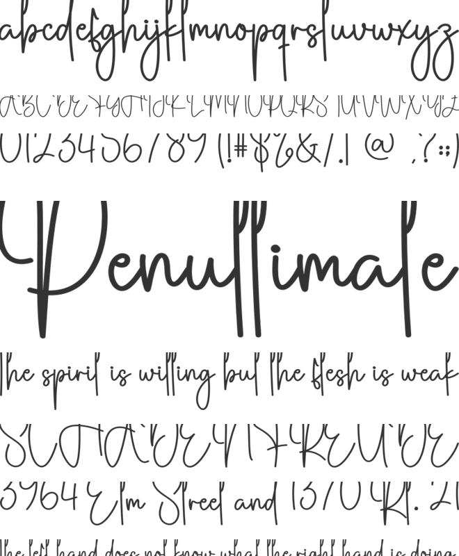 Santa Background font preview