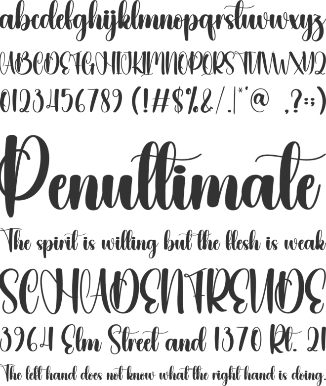 Church font preview