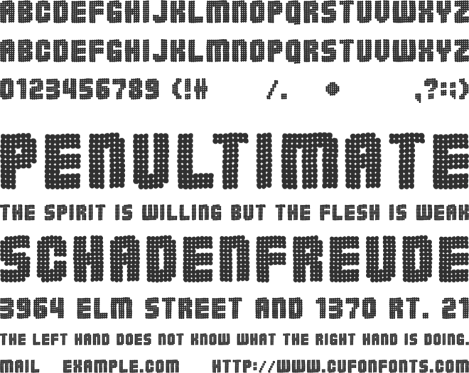 Pointer Sisters font preview
