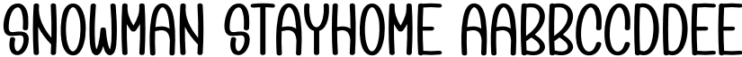Snowman Stayhome font