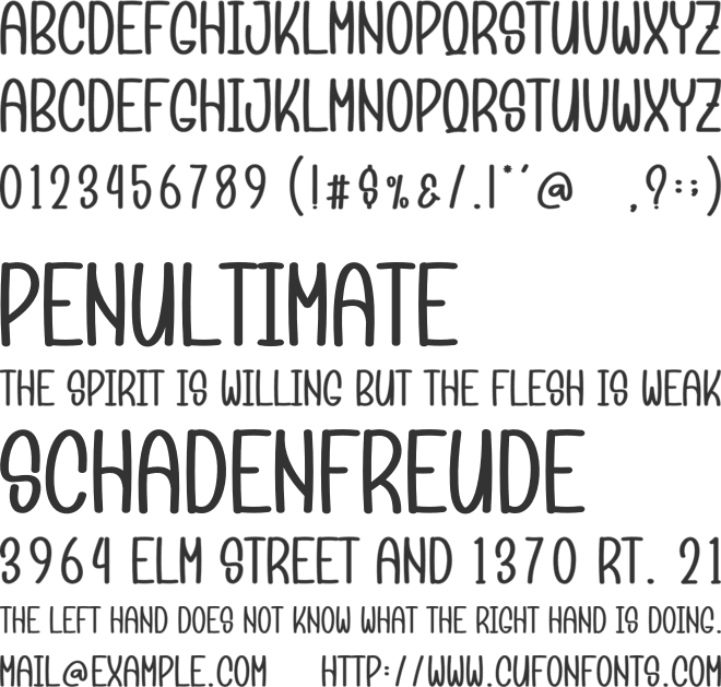 Snowman Stayhome font preview