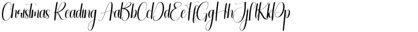 Christmas Reading font