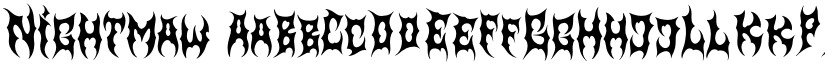 Nightmaw font