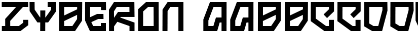 Zyberon font
