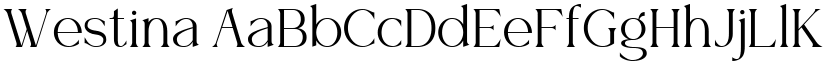 Westina font