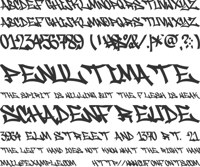 Meltdown Phantom font preview