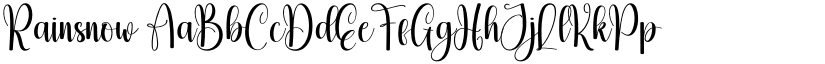 Rainsnow font