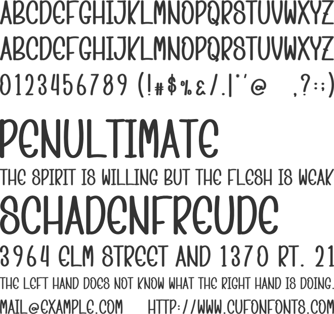 Christmas Farmhouse font preview