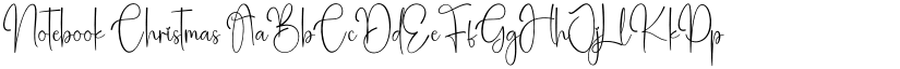 Notebook Christmas font