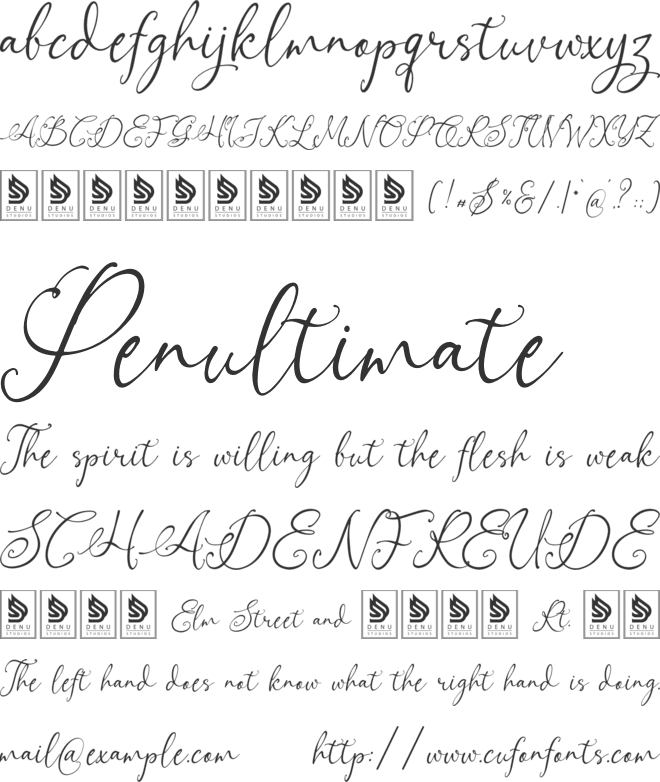 Alveykina font preview