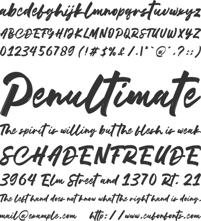 Amorfati font preview