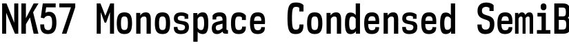 NK57 Monospace Condensed SemiBold font