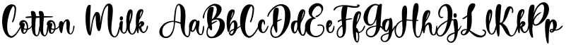 Cotton Milk font