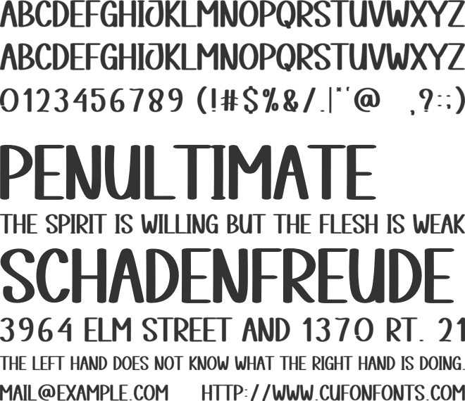 Smile Night font preview