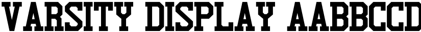 Varsity Display font