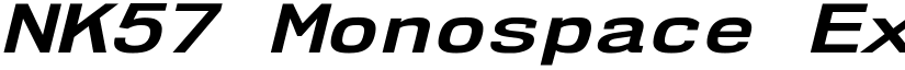 NK57 Monospace Expanded Bold Italic font