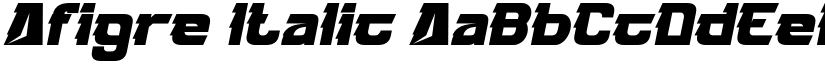 Afigre Italic font