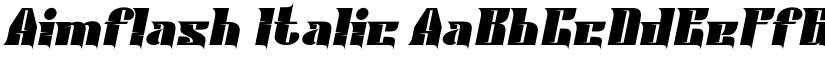 Aimflash Italic font