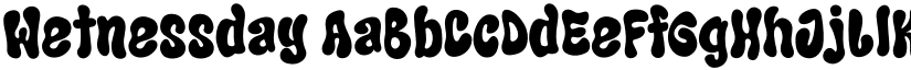 Wetnessday font