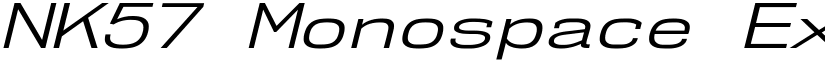 NK57 Monospace Expanded Book Italic font